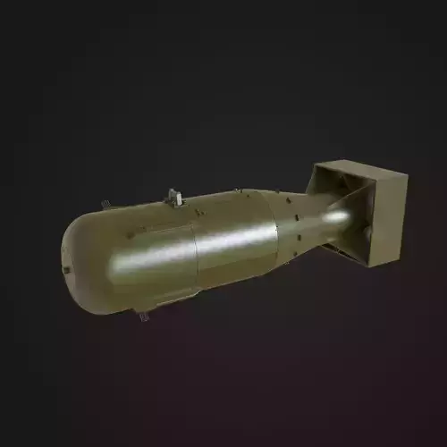 Little Boy Atomic Bomb Low-poly 3D model
