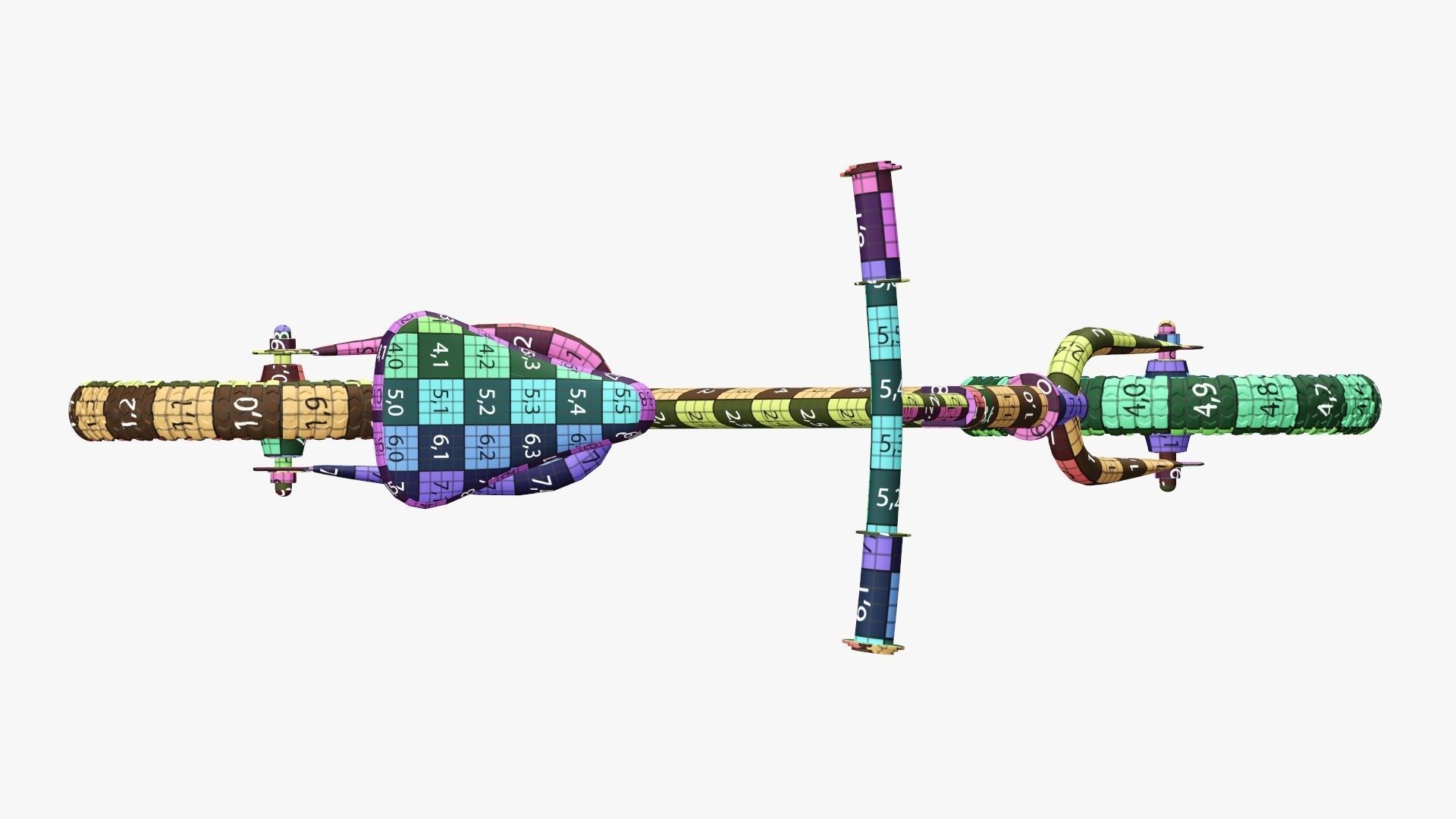 Children balance bike classic 3D model_34