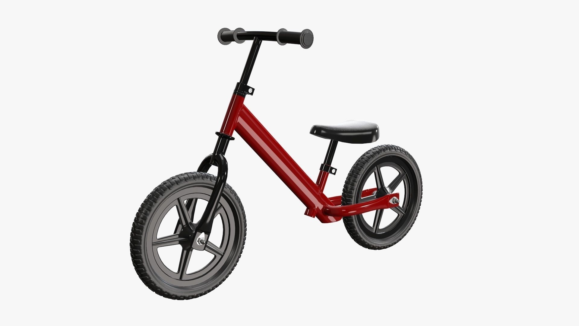 Children balance bike classic 3D model_1
