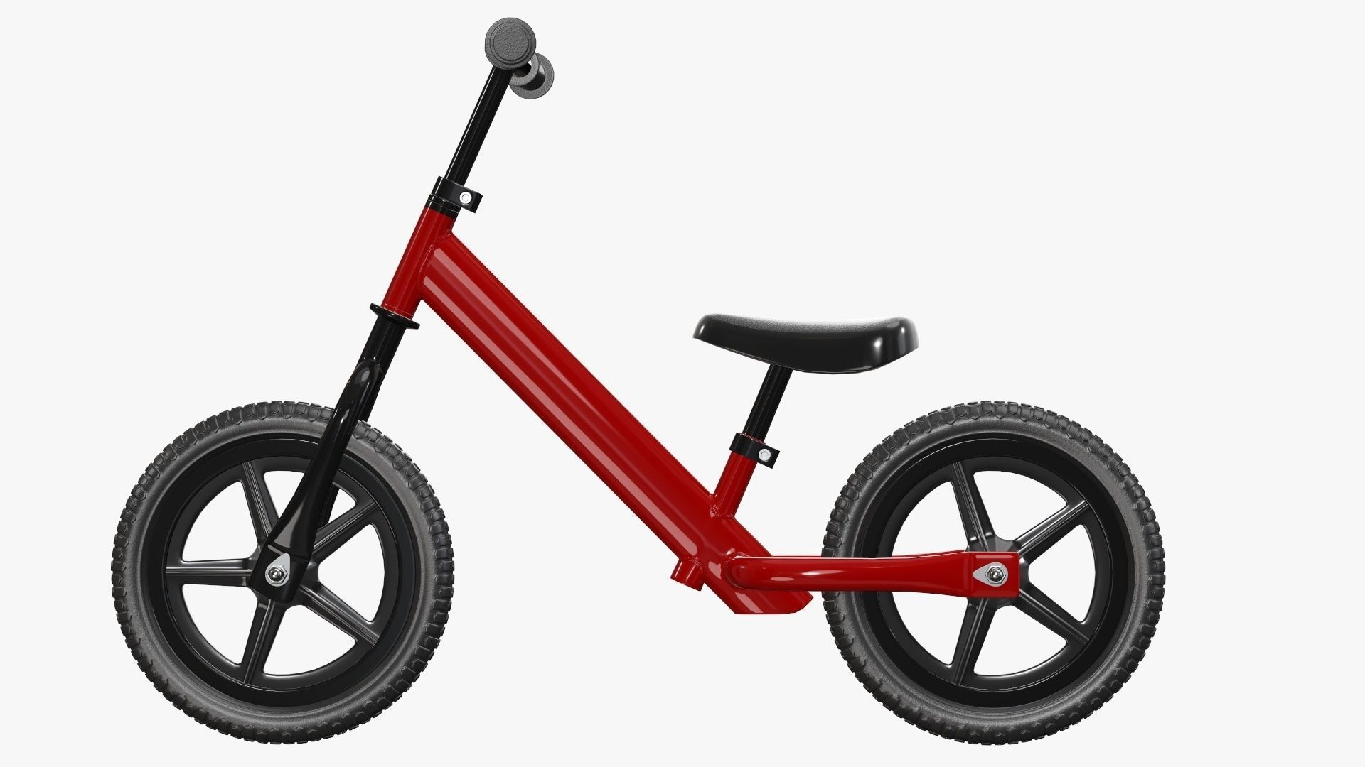 Children balance bike classic 3D model_8