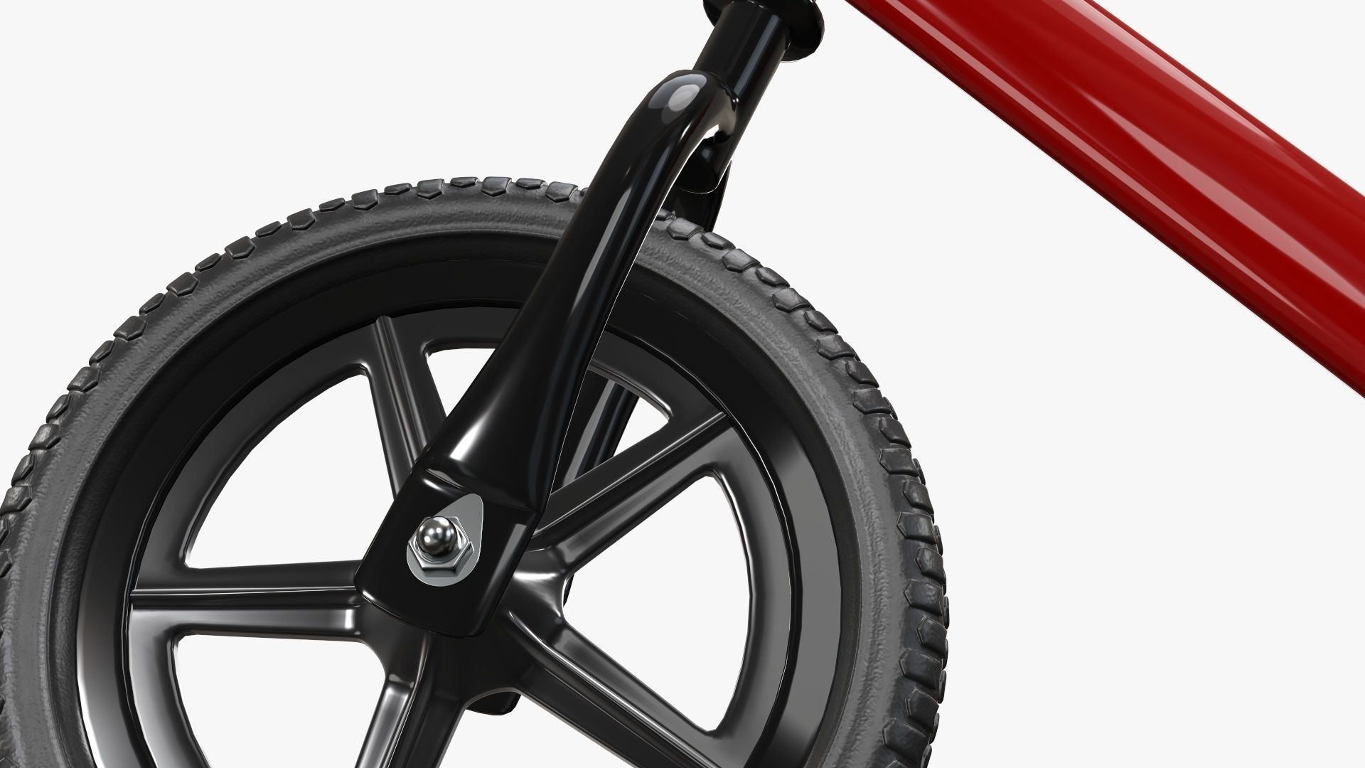 Children balance bike classic 3D model_6