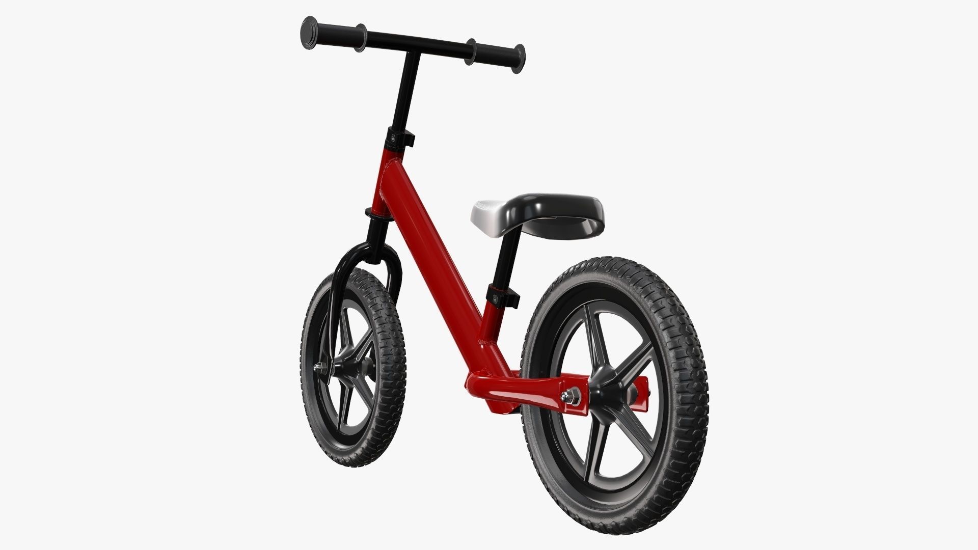 Children balance bike classic 3D model_3