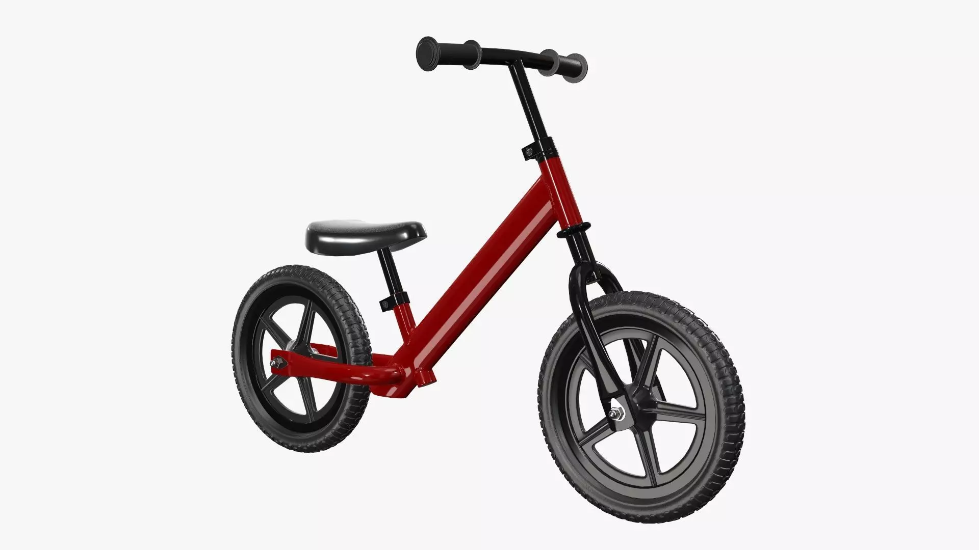 Children balance bike classic 3D model_0