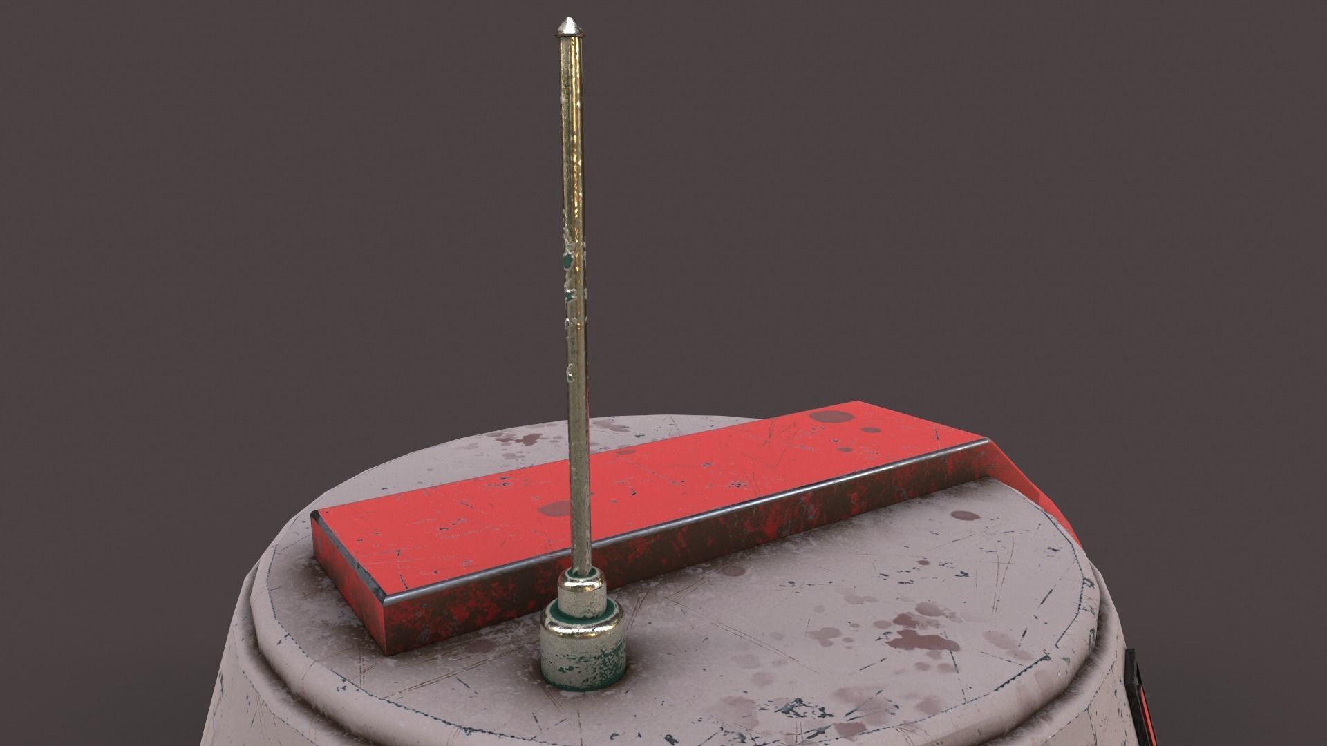 old robot head Low-poly 3D model_5