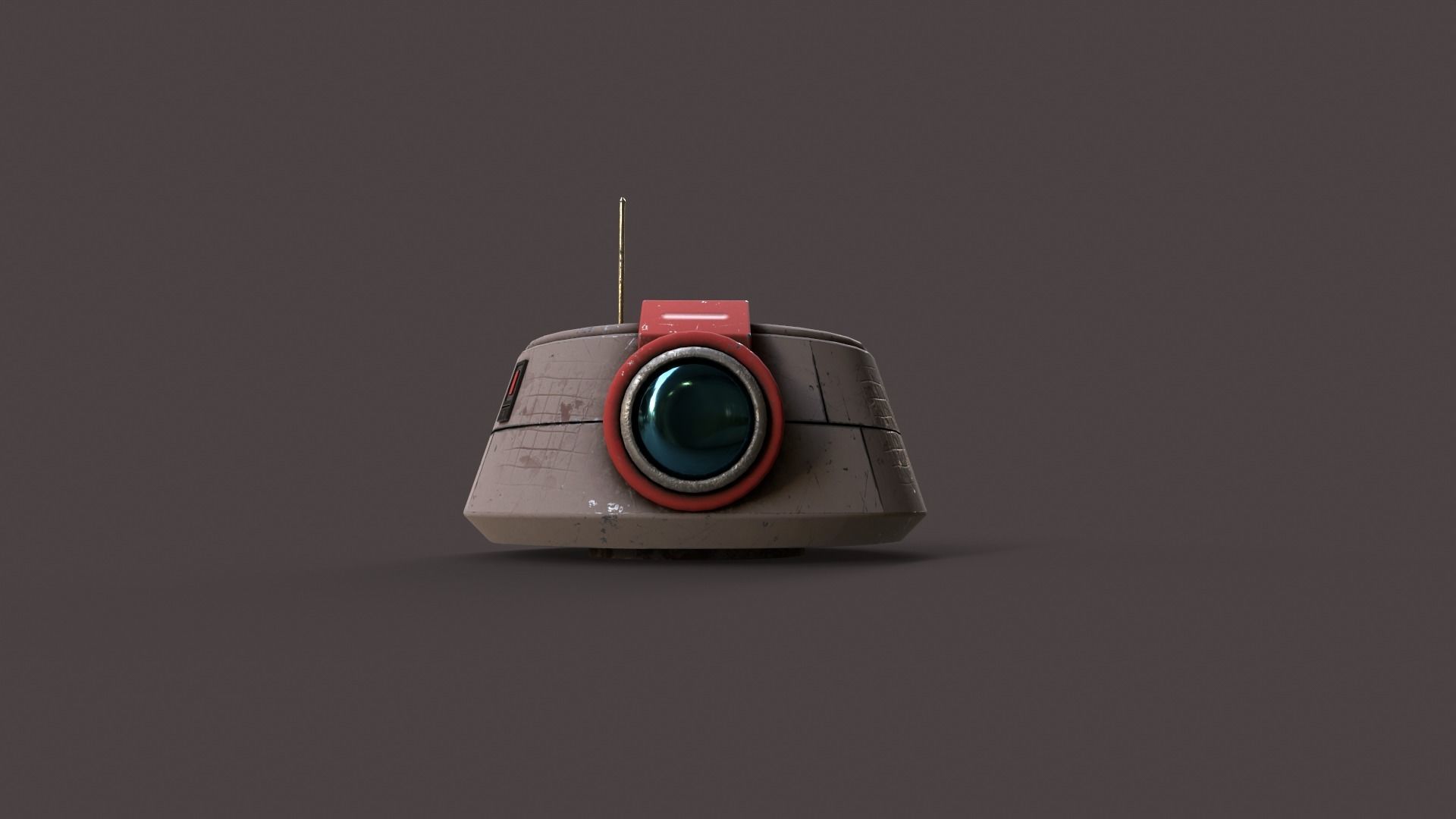 old robot head Low-poly 3D model_8