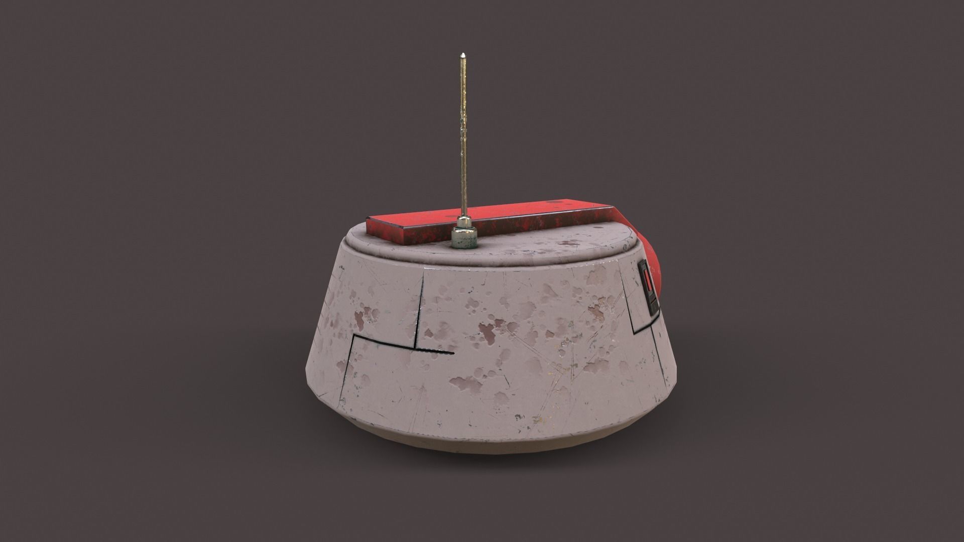 old robot head Low-poly 3D model_4