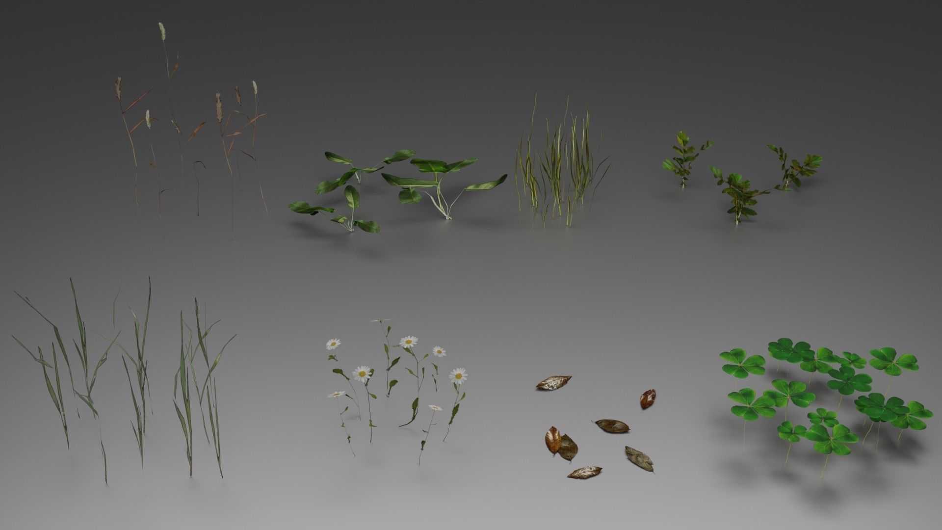 Grass4Game 2 grass mat - bamgrass Low-poly 3D model_20