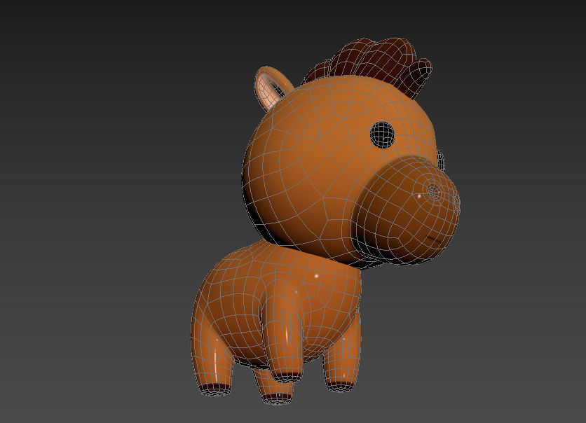 Character040 Horse 3D model_13