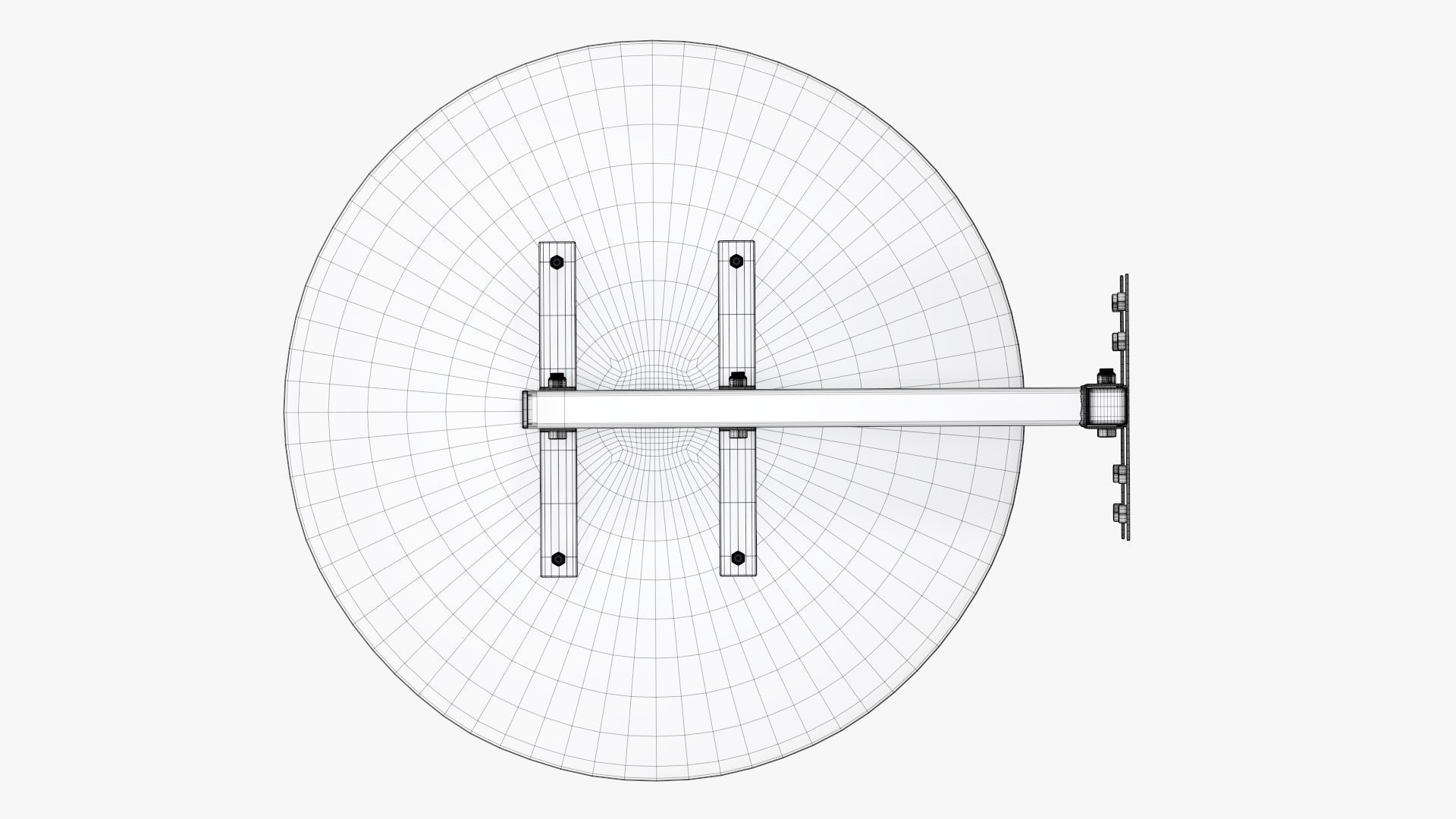 Punching bag on bracket 3D model_14