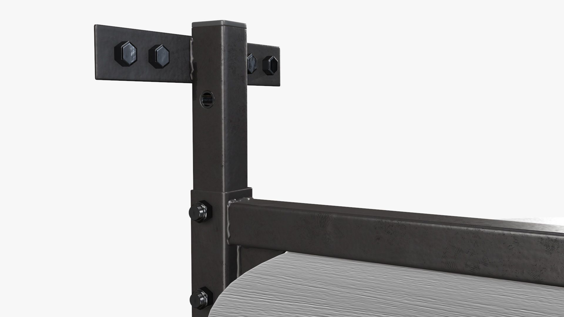 Punching bag on bracket 3D model_4