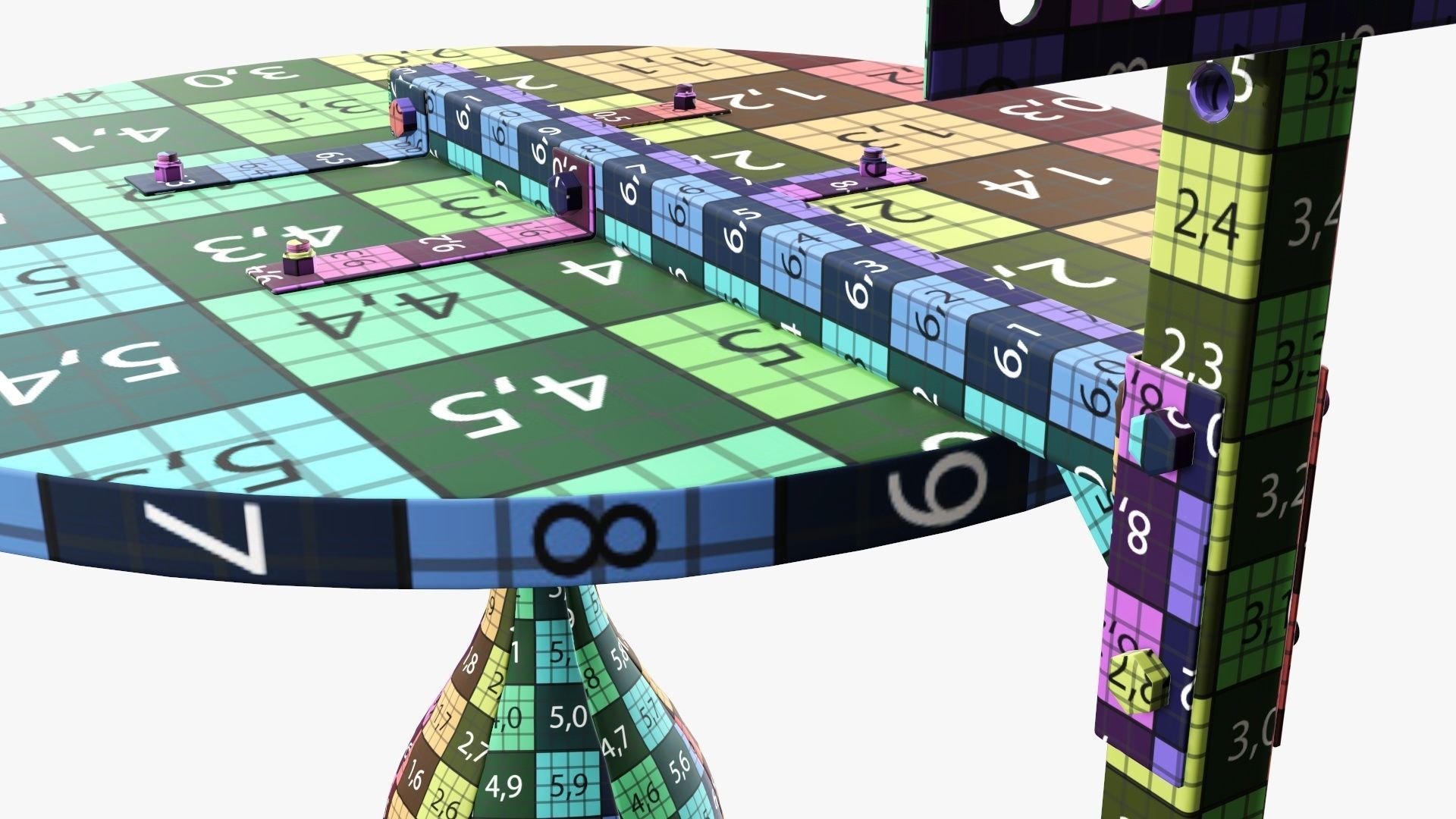 Punching bag on bracket 3D model_23