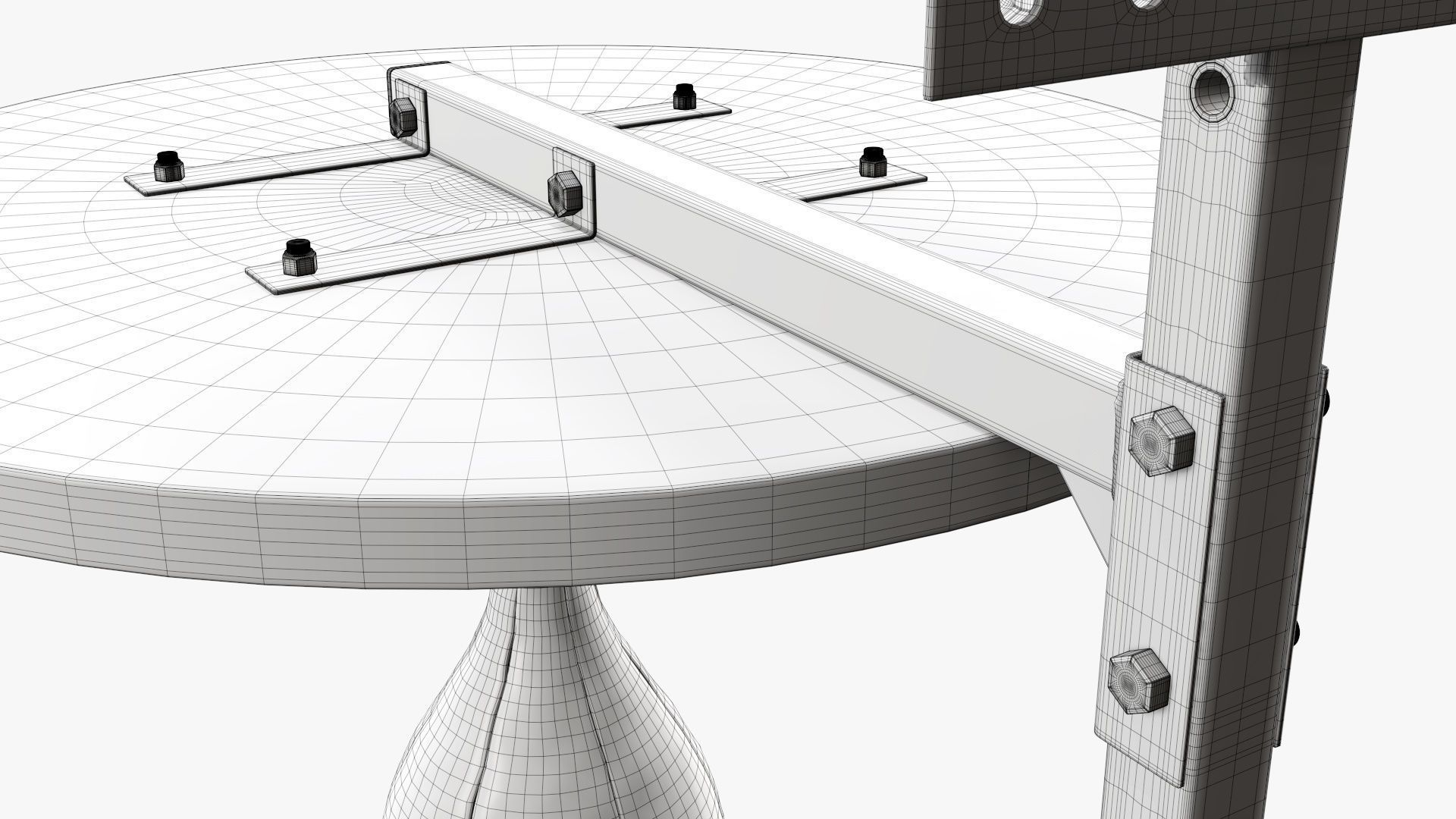 Punching bag on bracket 3D model_15