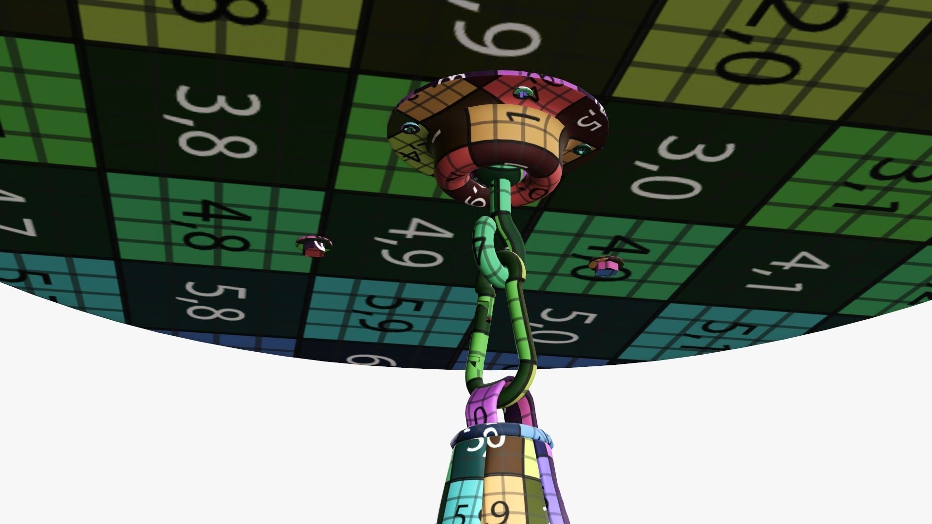 Punching bag on bracket 3D model_19