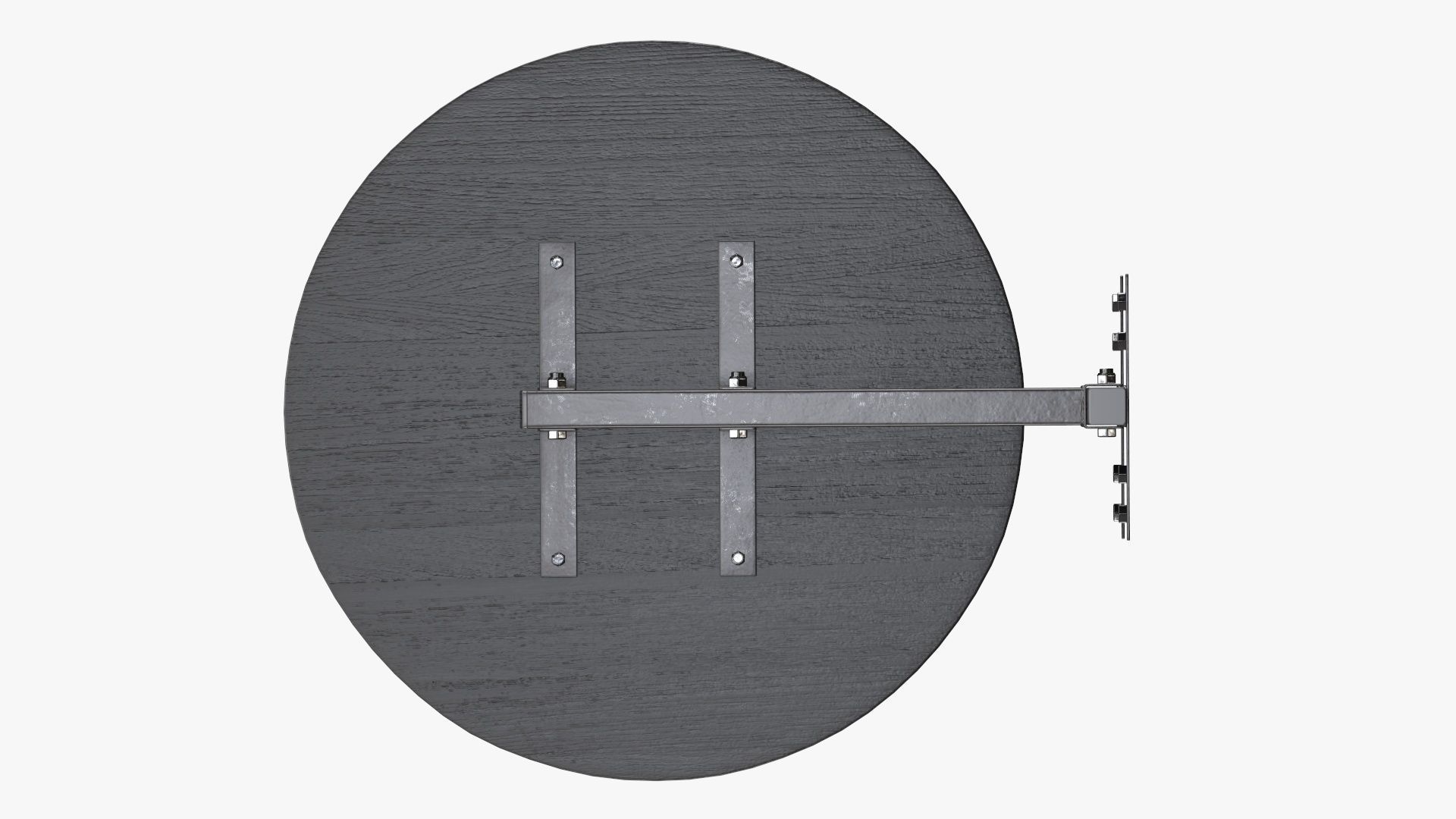 Punching bag on bracket 3D model_6