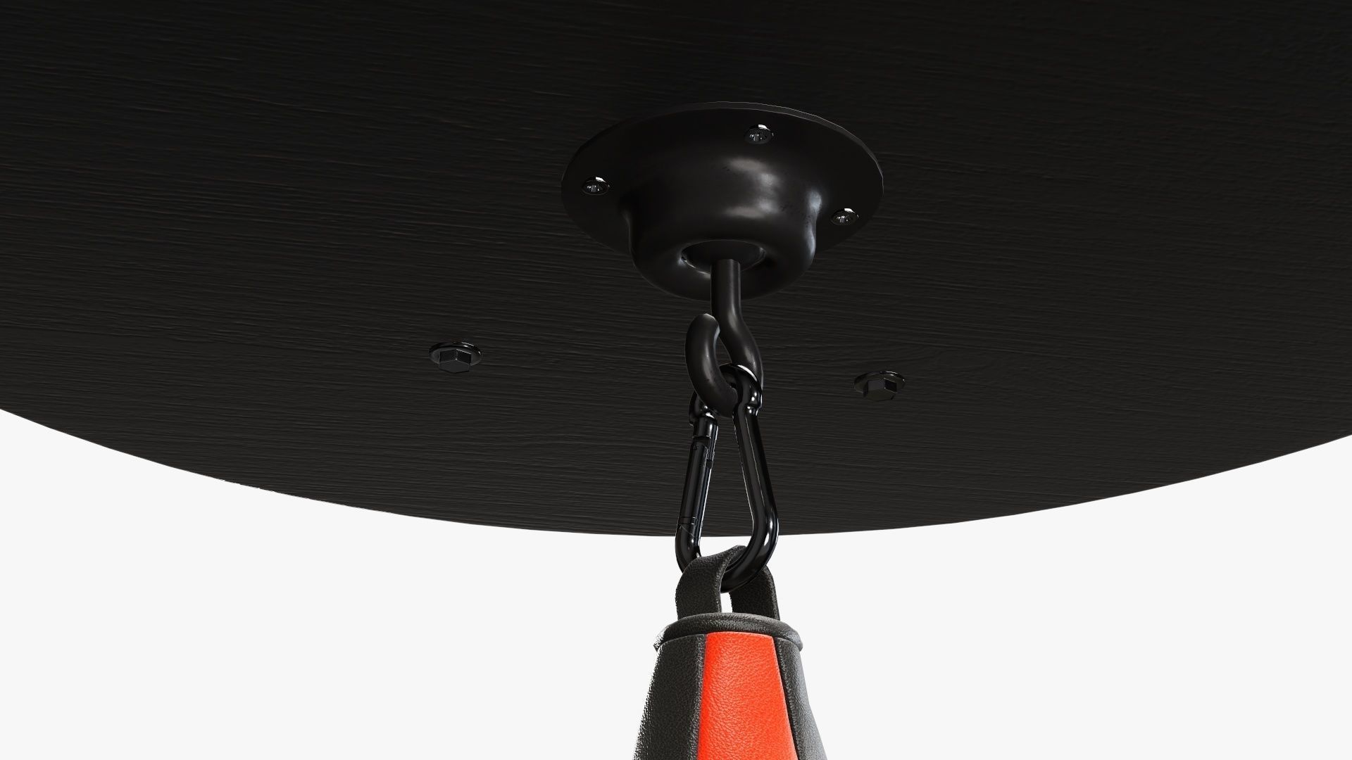 Punching bag on bracket 3D model_3