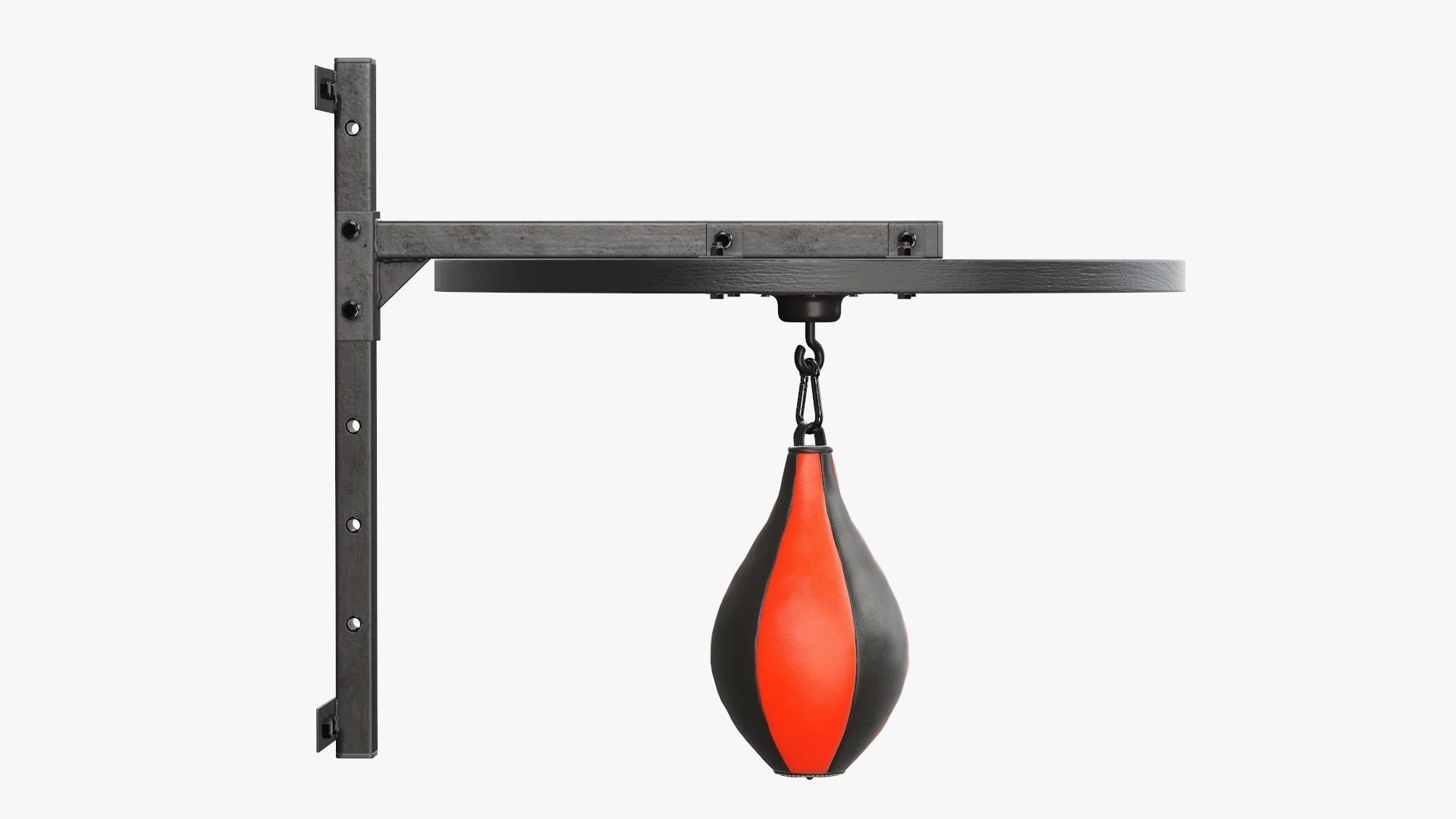 Punching bag on bracket 3D model_5