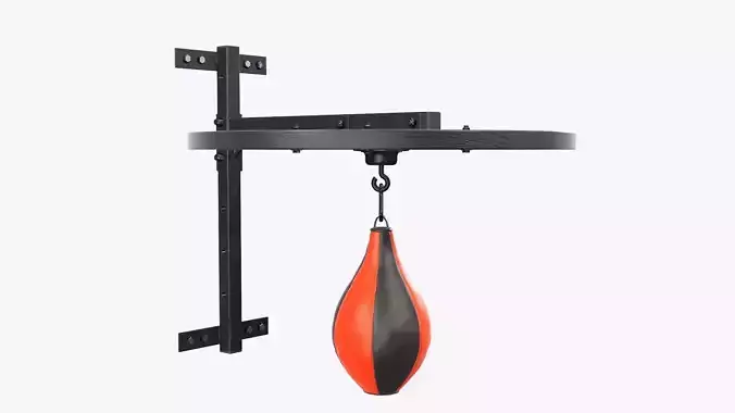 Punching bag on bracket 3D model