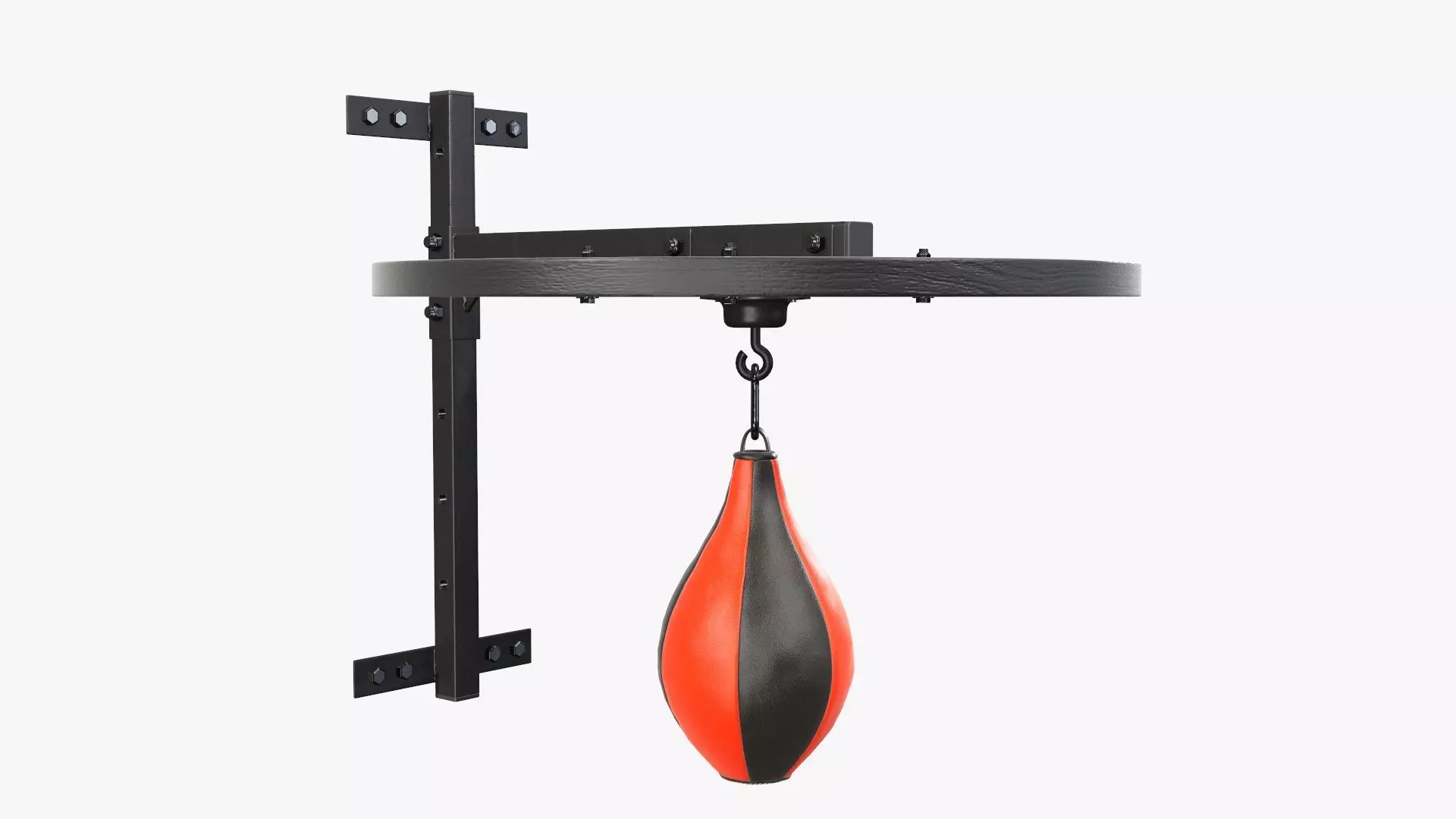 Punching bag on bracket 3D model_0