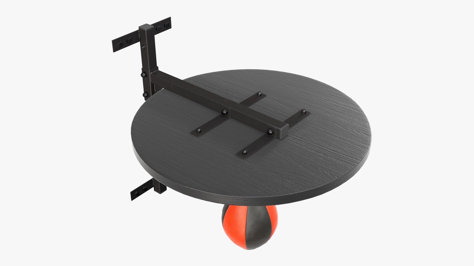 Punching bag on bracket 3D model_1