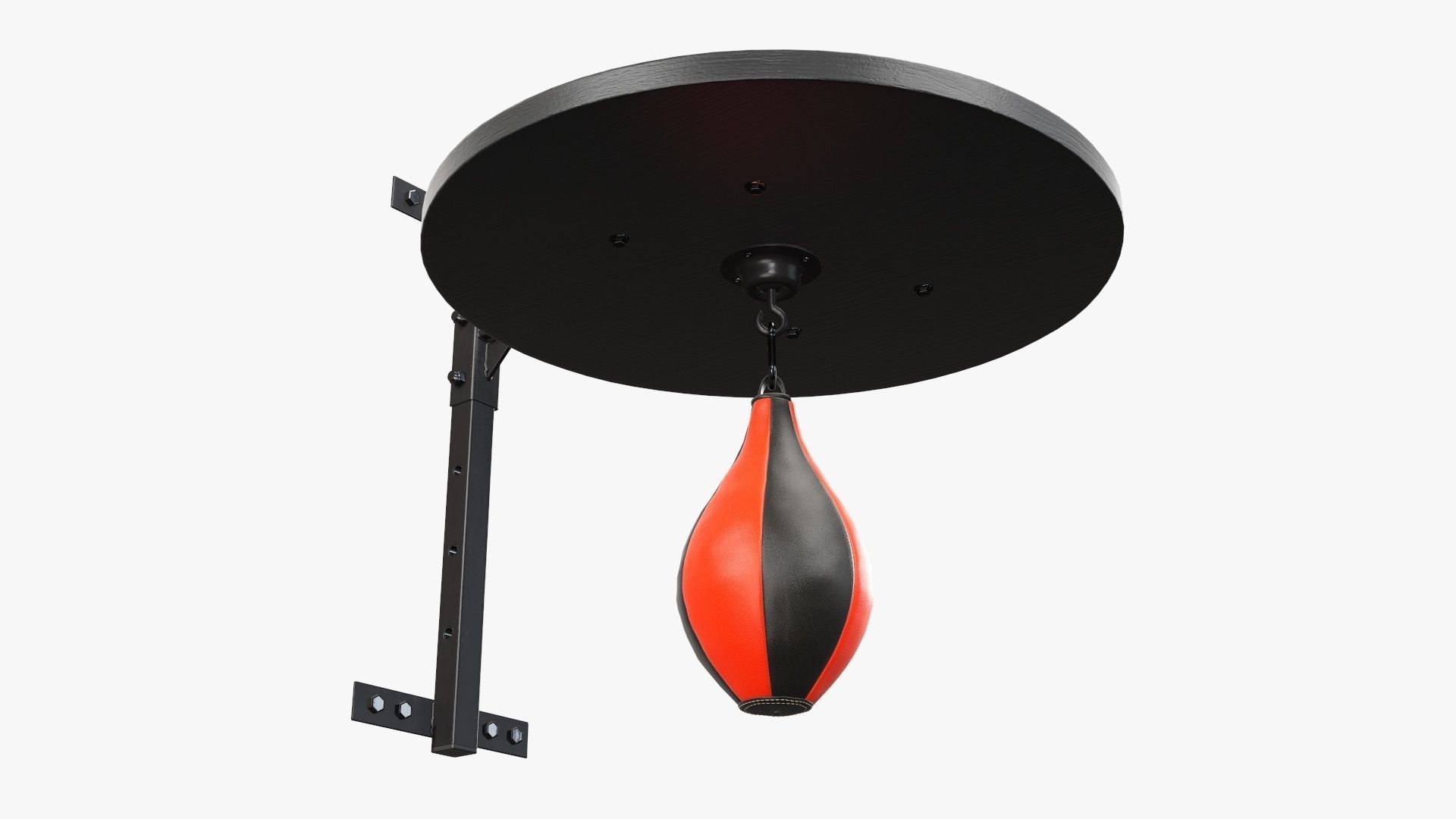Punching bag on bracket 3D model_2