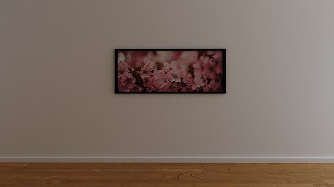 Painting with flowers Free low-poly 3D model