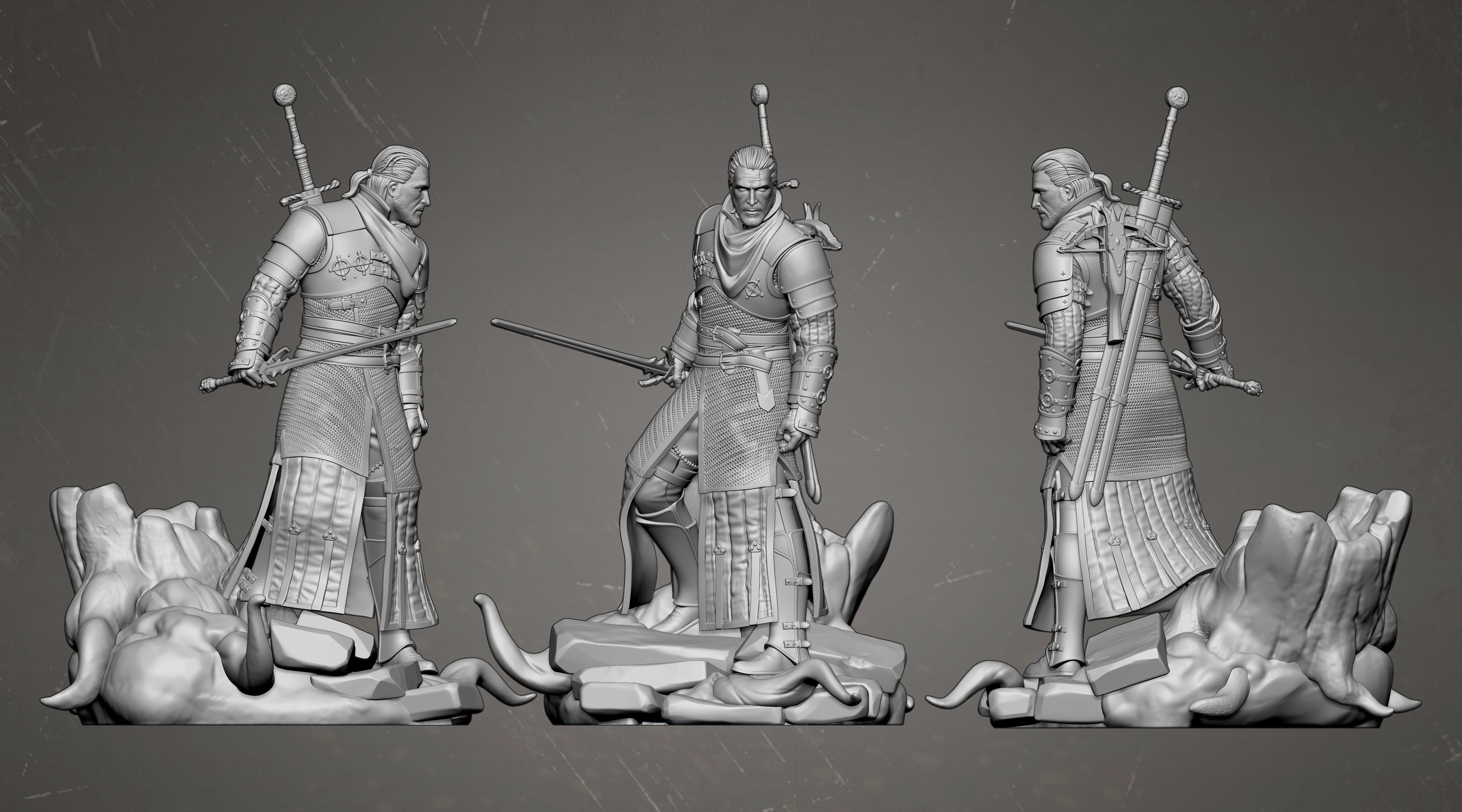 The Witcher wild hunt 3D model 3D printable | CGTrader
