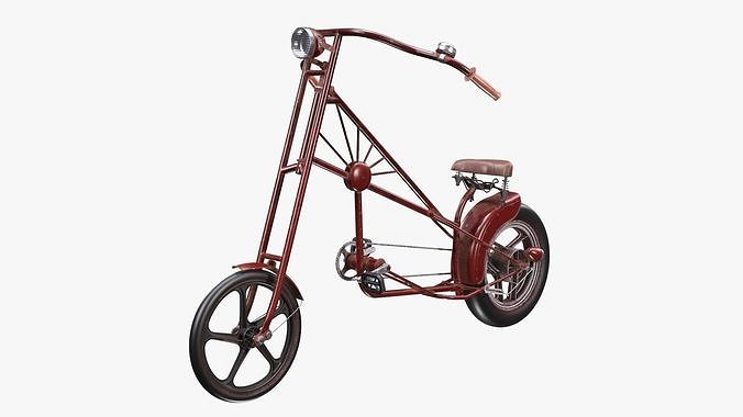 Vintage bicycle stylized 3D model