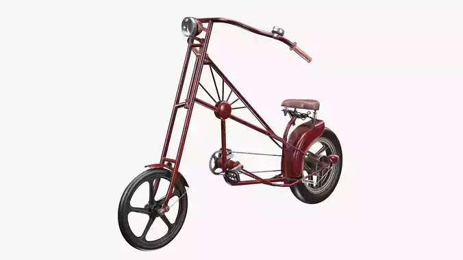Vintage bicycle stylized 3D model
