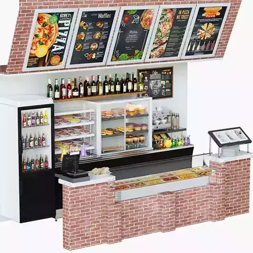 pizzacafe pizza shop with brick wall
