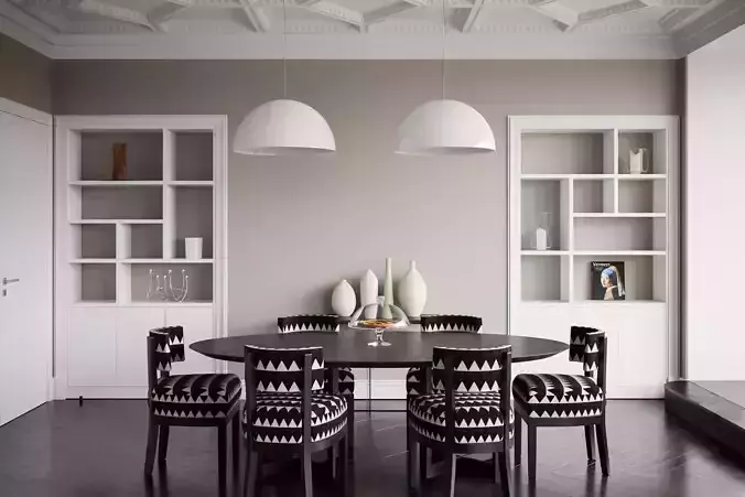 Parisian Living Room interior scene