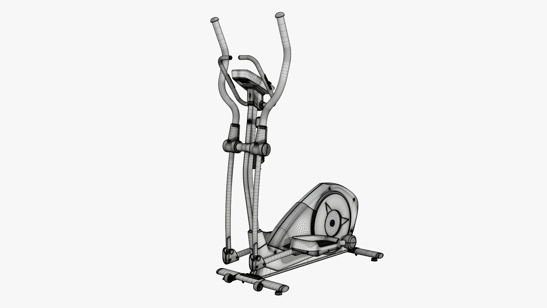 Fitness cross trainer elliptical 3D model_22