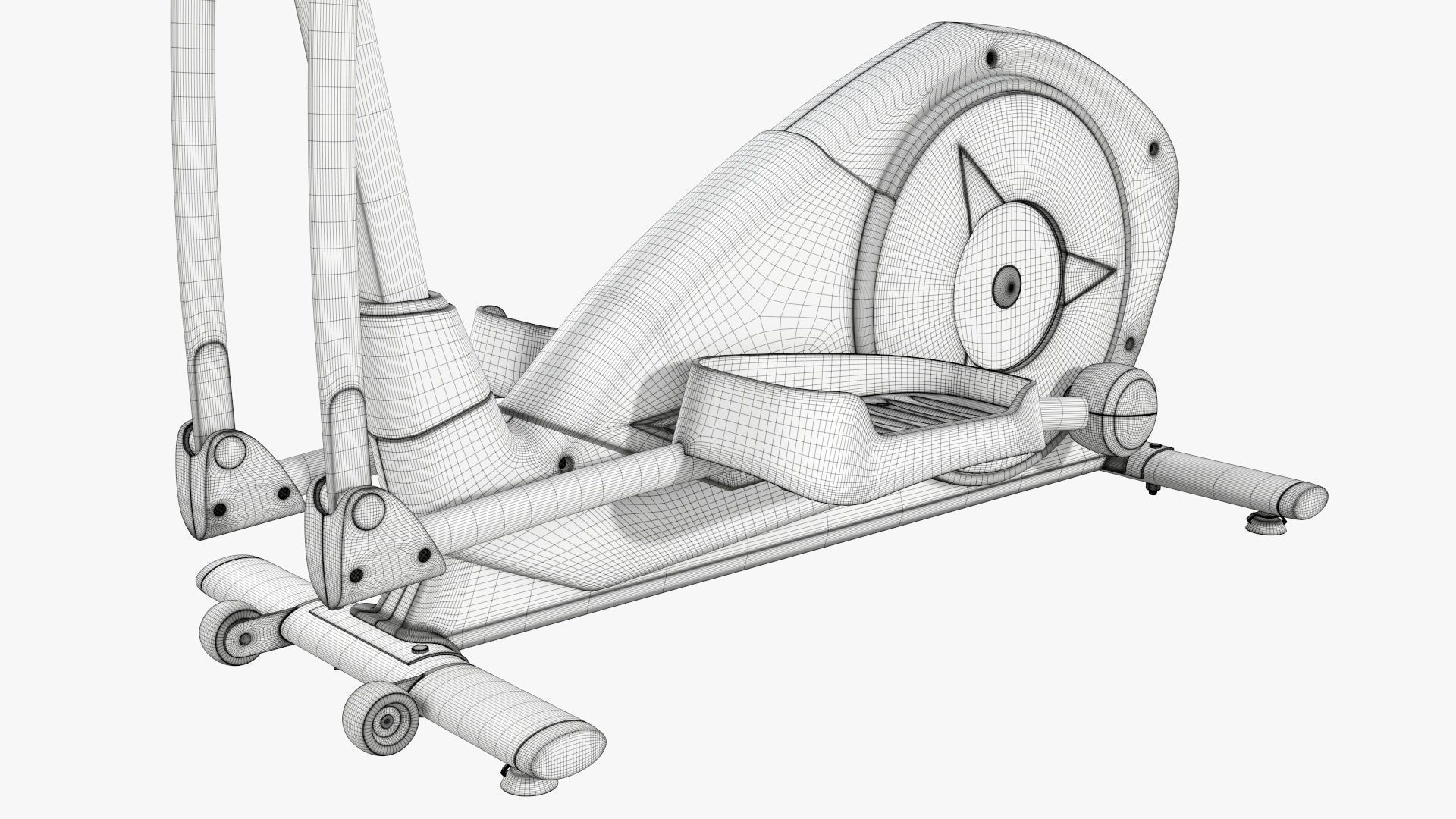 Fitness cross trainer elliptical 3D model_28