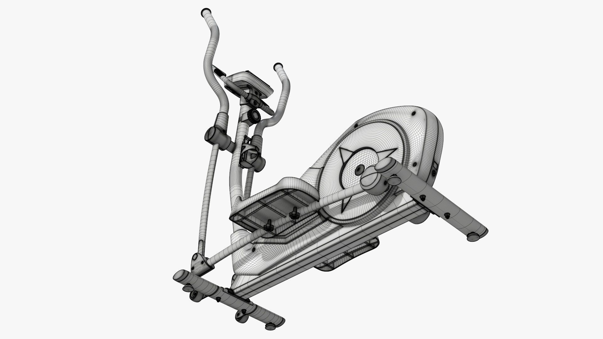 Fitness cross trainer elliptical 3D model_39