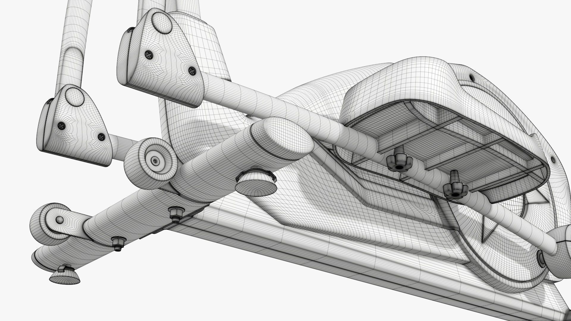 Fitness cross trainer elliptical 3D model_30