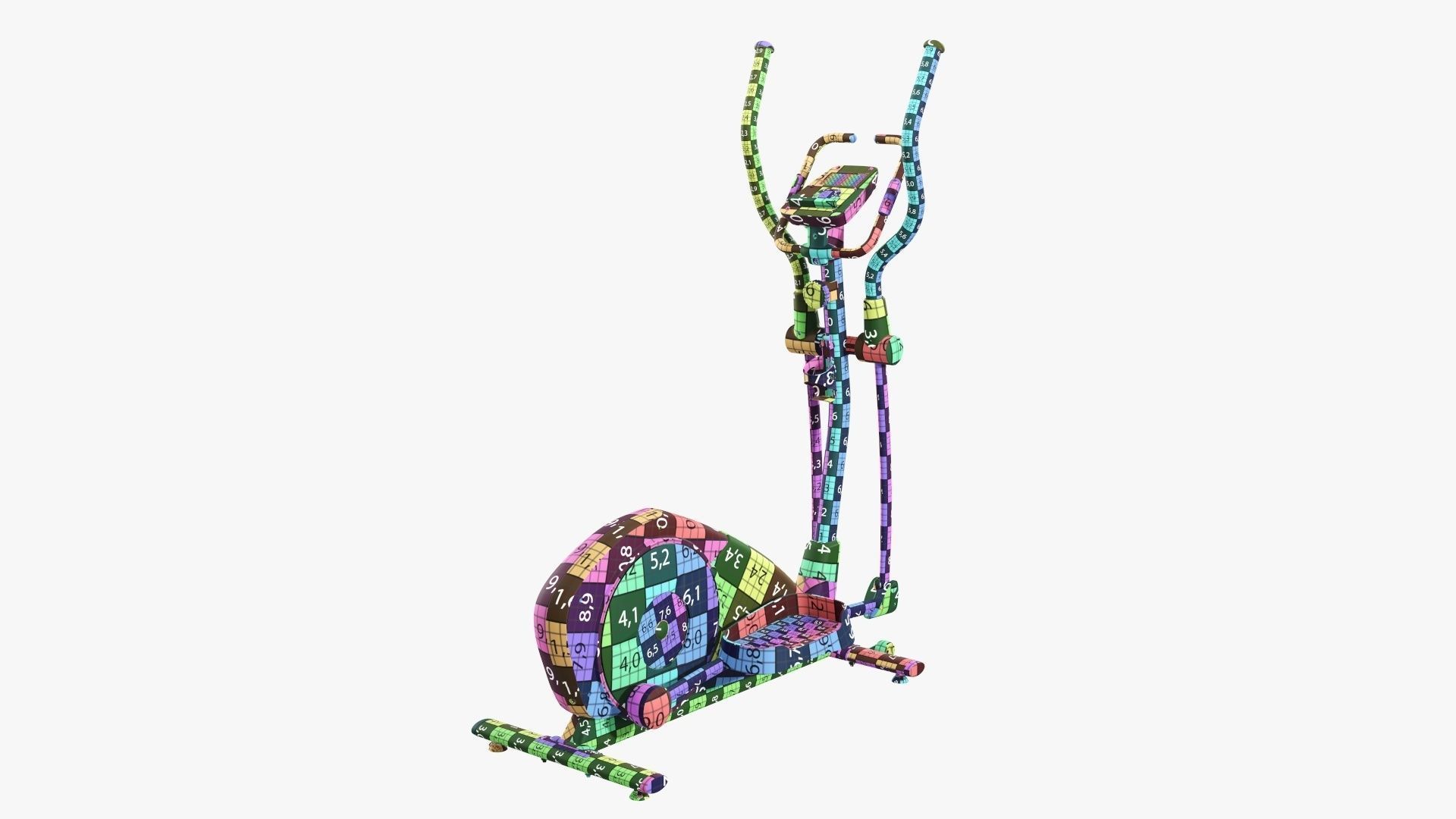 Fitness cross trainer elliptical 3D model_40