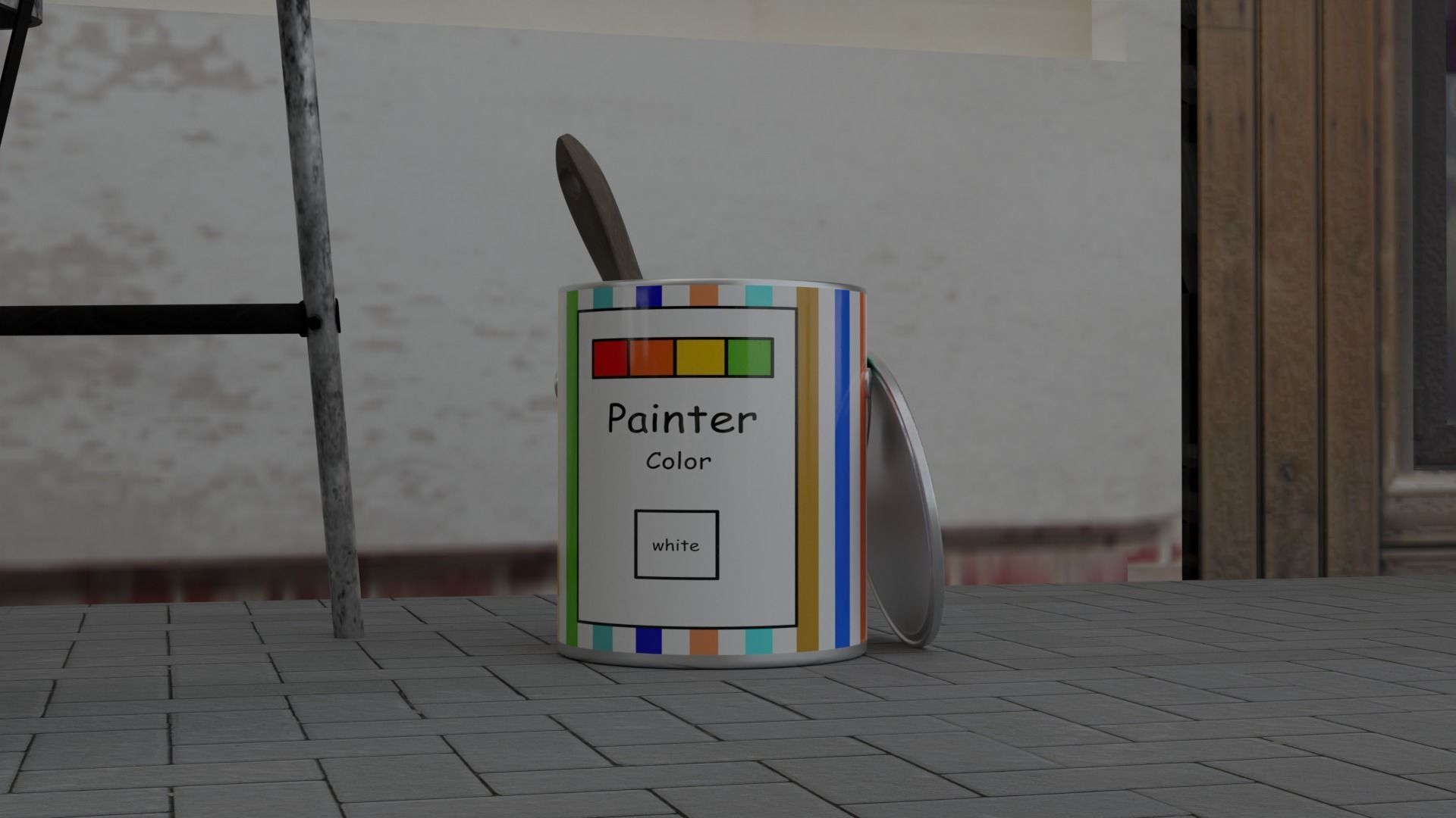 street1 graffiti ages Free 3D model_3