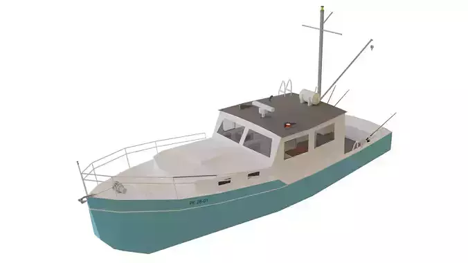 Fisher Boat Free low-poly 3D model