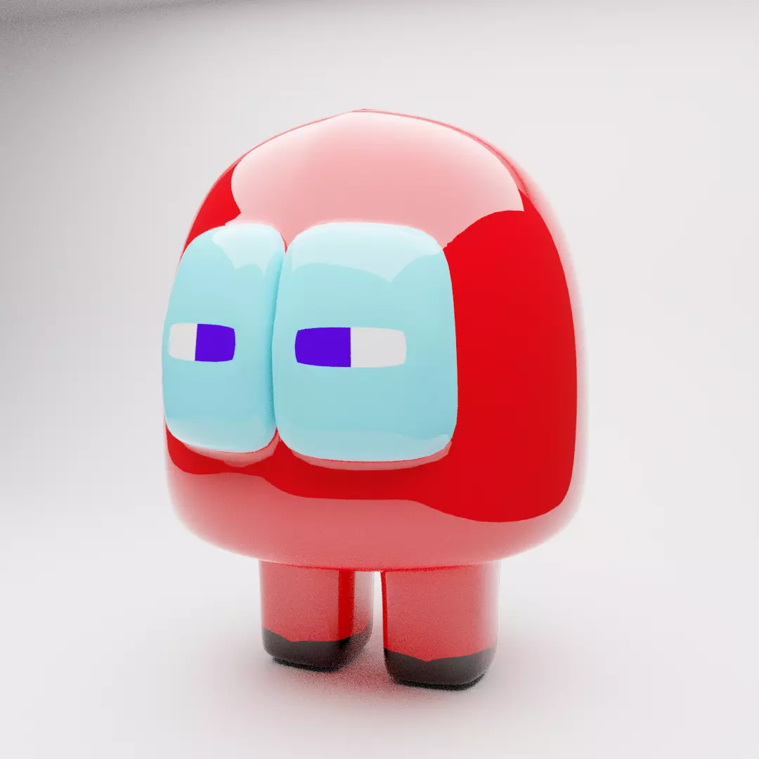 Among Us character Low-poly 3D model