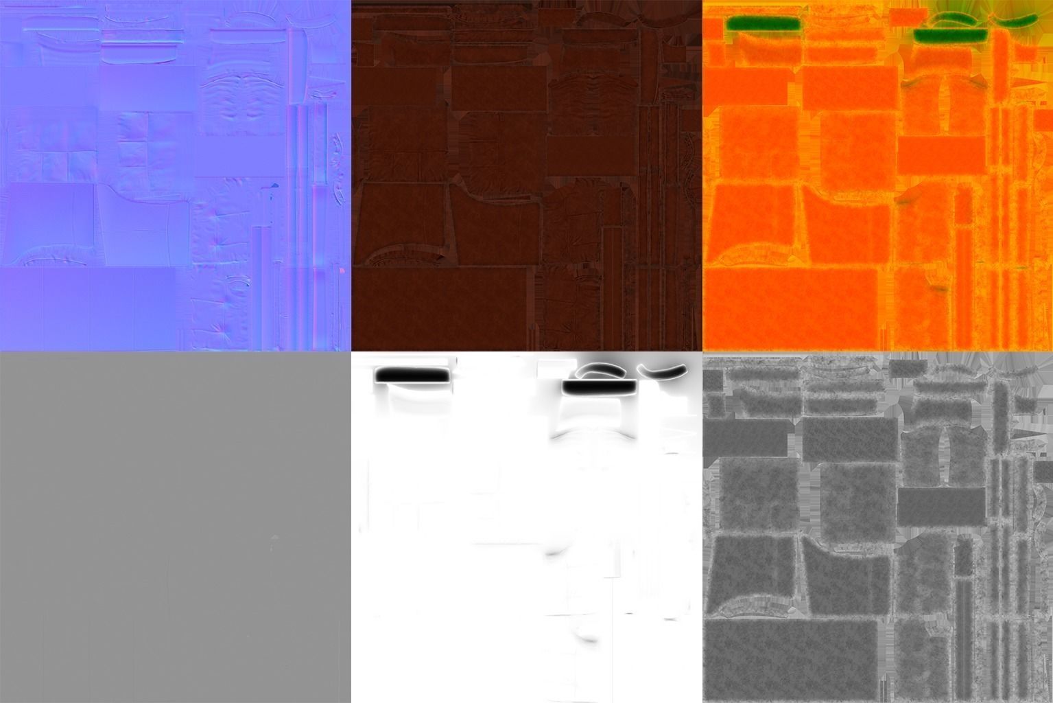 Leather Sofa Low-poly 3D model_9