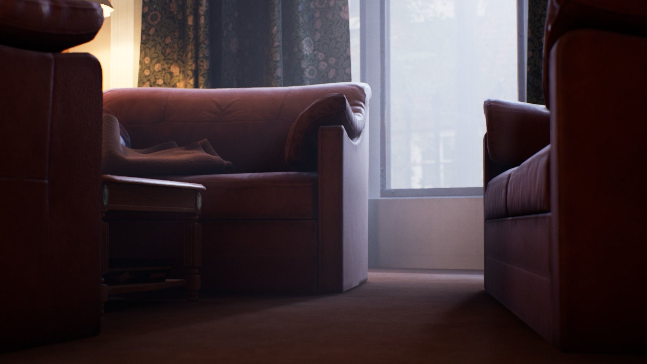 Leather Sofa Low-poly 3D model_10