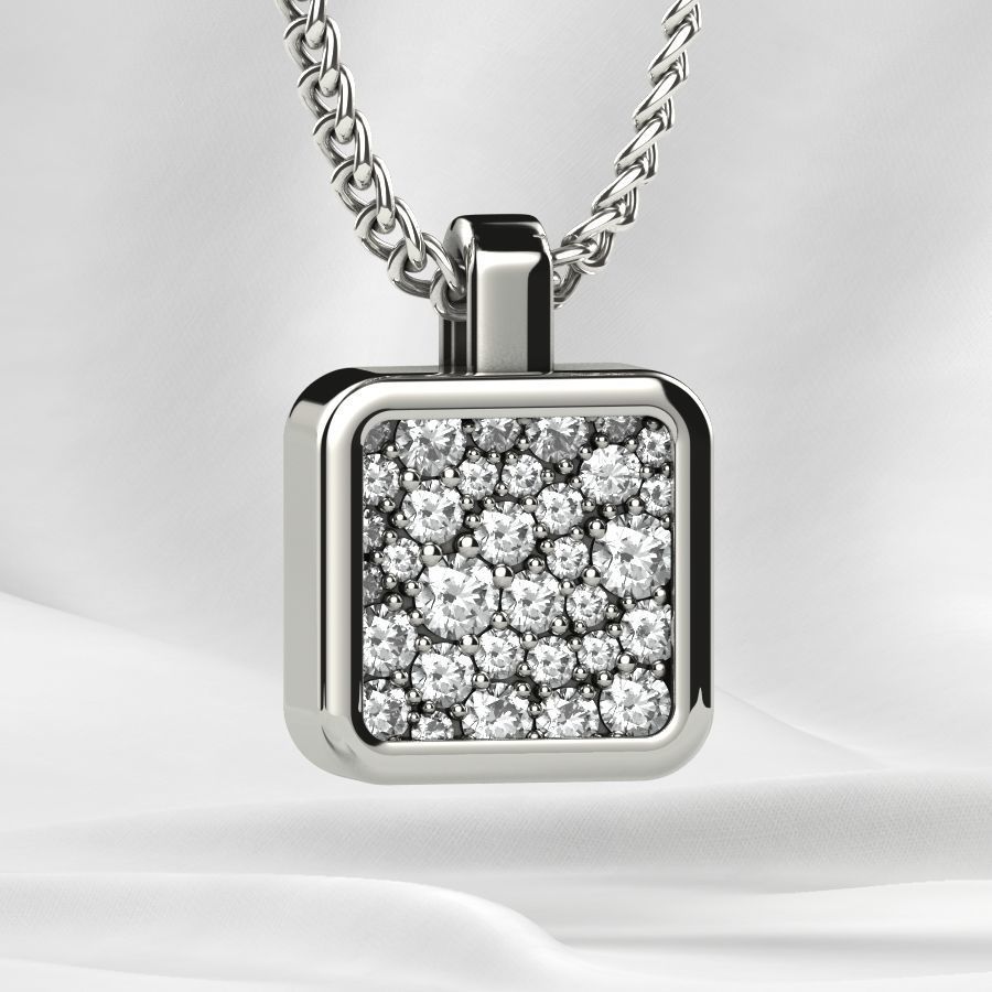 Beautiful Cubic Shape Gold Pendant 3D print model_18