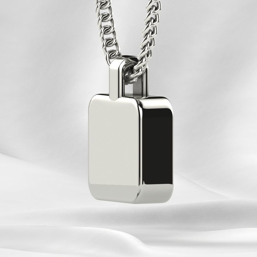 Beautiful Cubic Shape Gold Pendant 3D print model_24