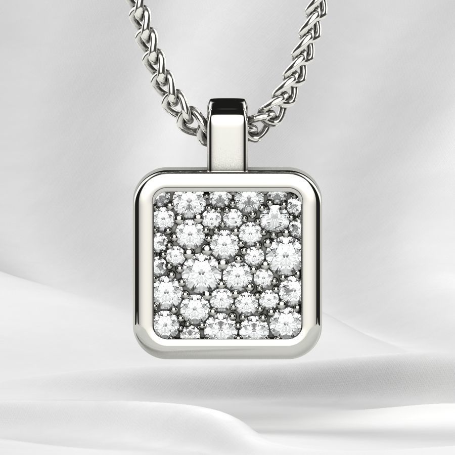 Beautiful Cubic Shape Gold Pendant 3D print model_17