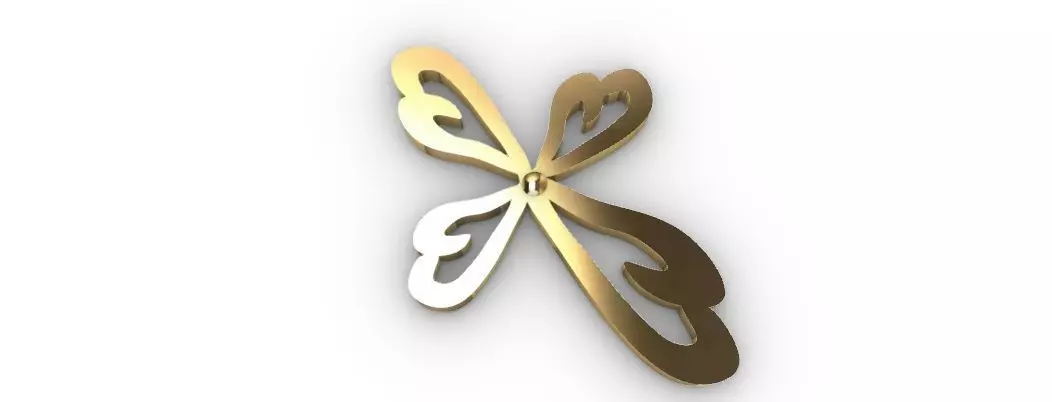 Cross Necklace 3D print model_0