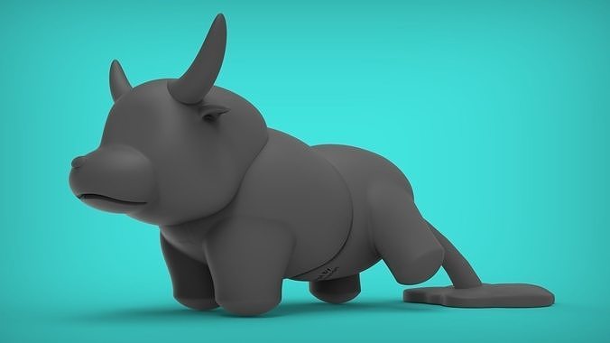 Cow Peeing 3D print model
