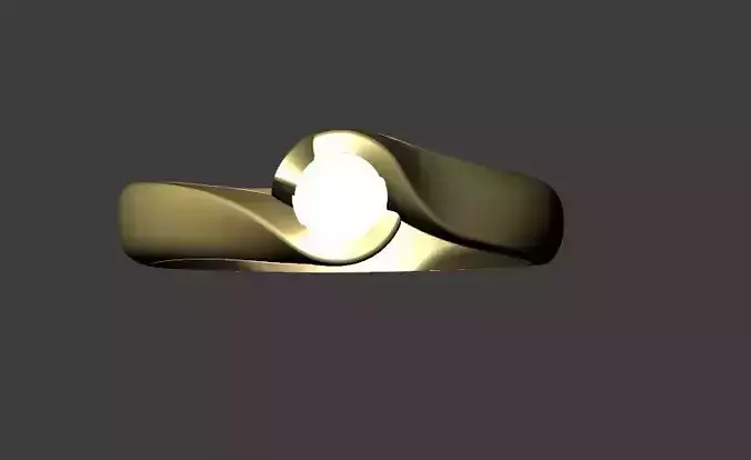 twist art deco single diamond ring 