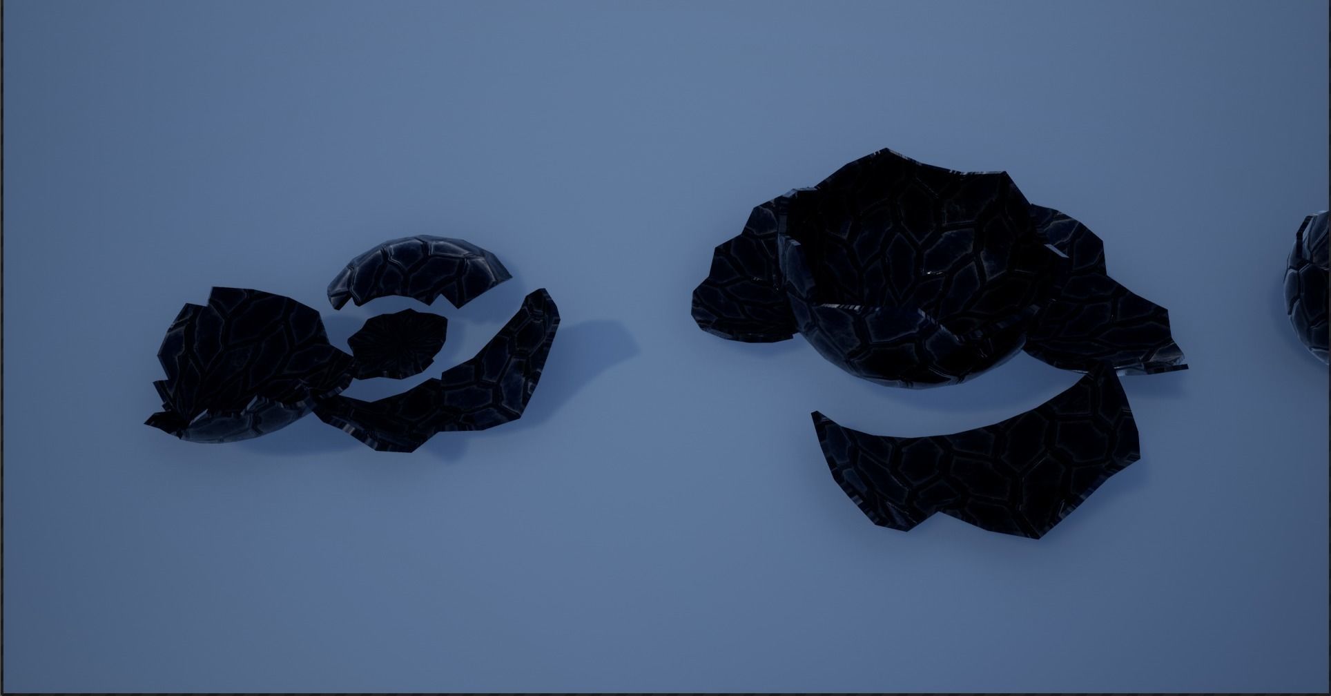 Lowpoly Whole and Hatched Dragon-Creature Eggs Low-poly 3D model_25