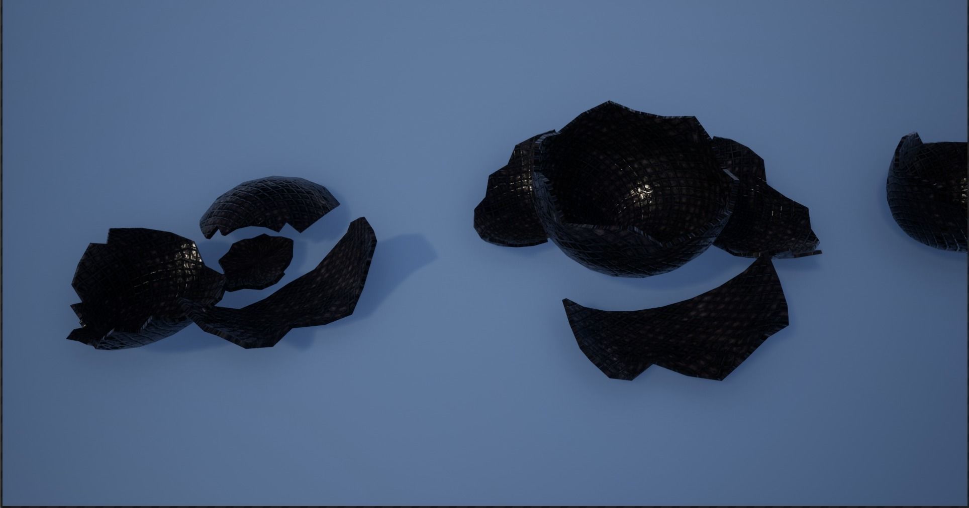 Lowpoly Whole and Hatched Dragon-Creature Eggs Low-poly 3D model_19