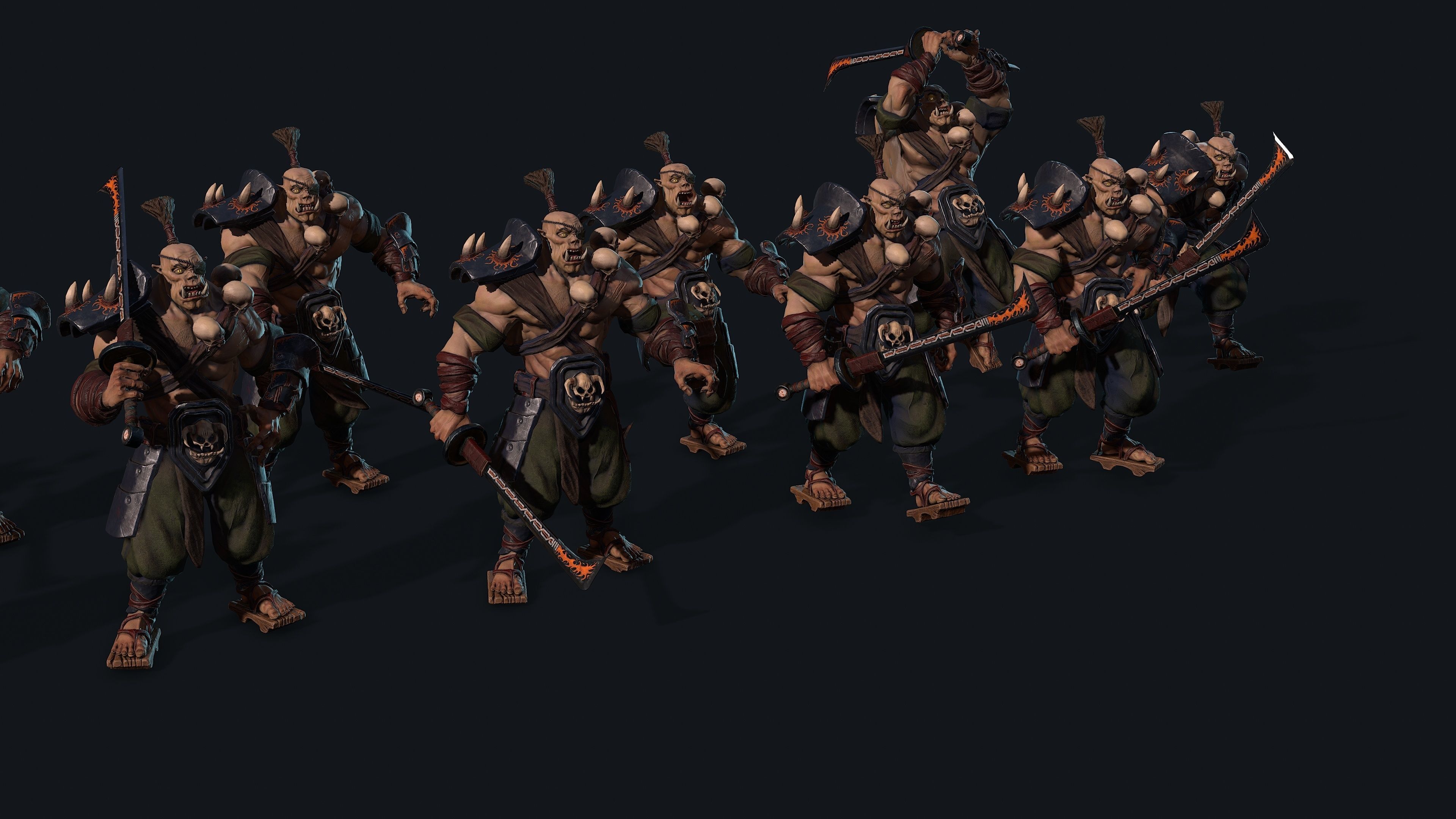 Orc Blademaster Low-Poly 3d model Low-poly 3D model_7
