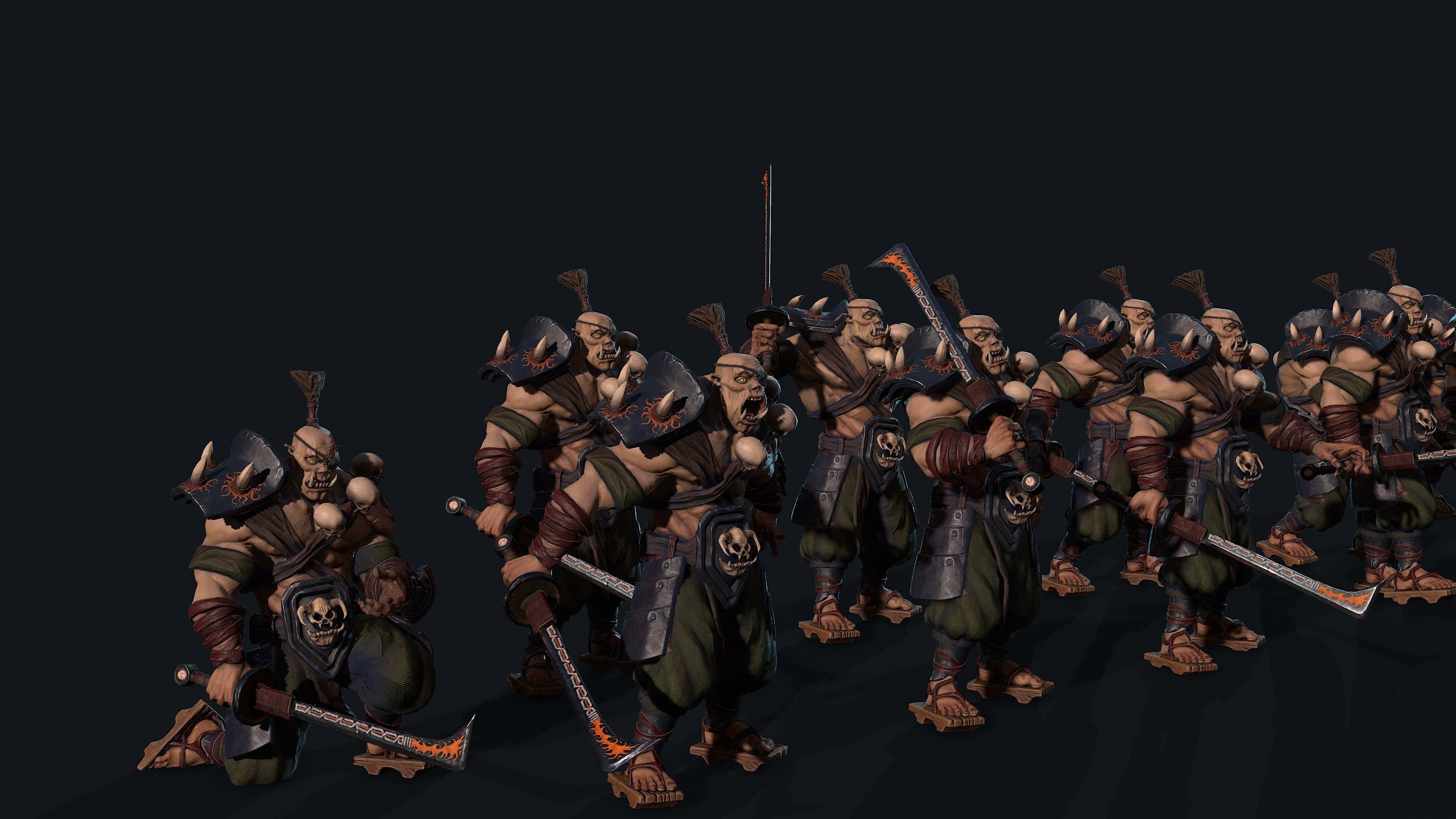 Orc Blademaster Low-Poly 3d model Low-poly 3D model_6